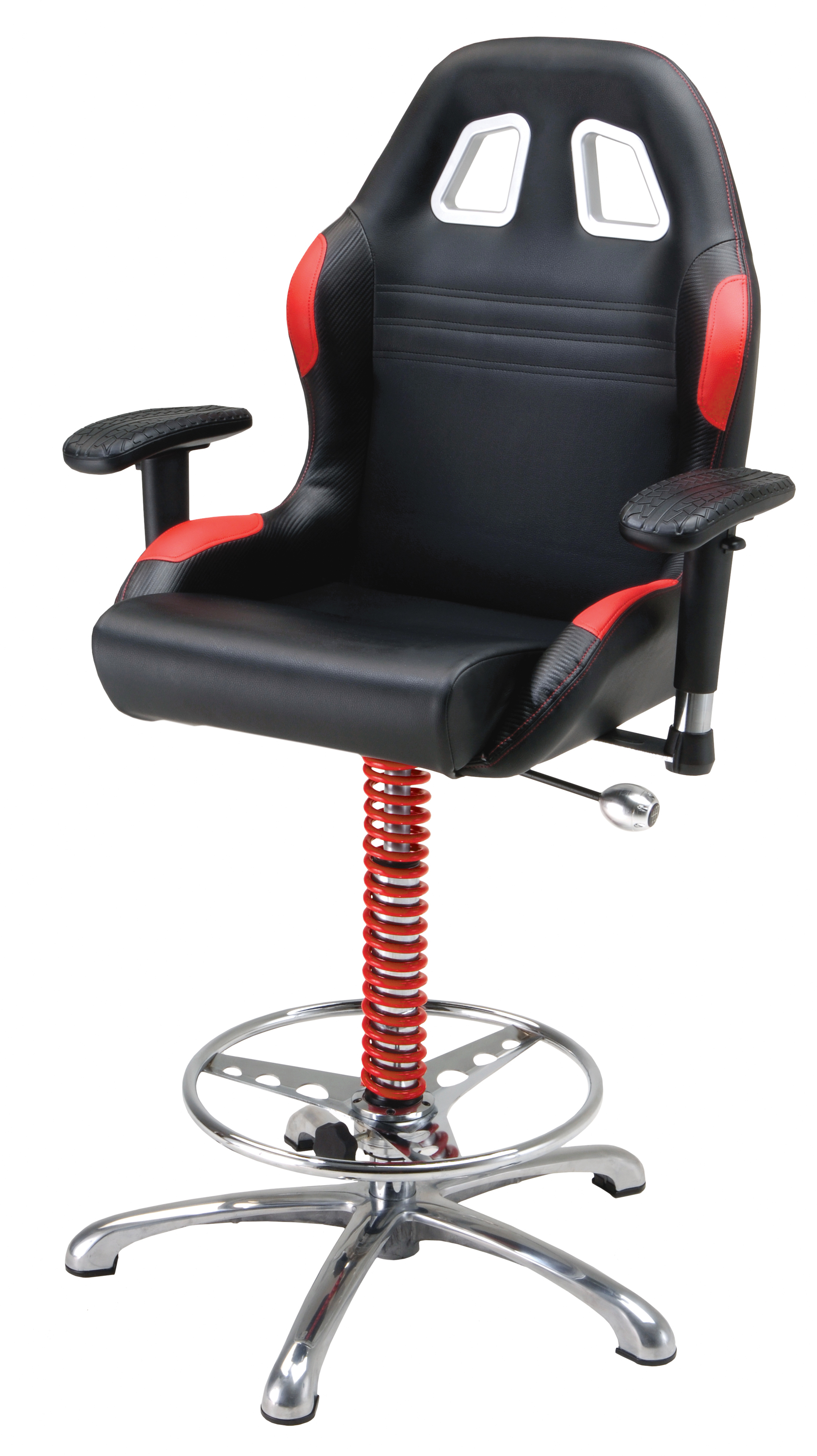 Intro-Tech Automotive, Pitstop Furniture, BC6000R Chief Chair Red, Bar Chair